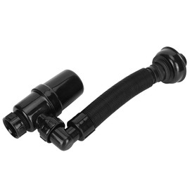 Aoveew Drain Rohr Flexible P -Trap -Becken Abfallrohr mit Anti -Clog -Funktion, universelle Grenzfläche, einfache Installation, schwarz 60 cm