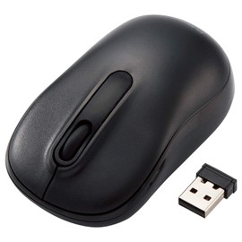 Elecom M-DY11DRSKBK Wireless Mouse, Silent, Antibacterial, 3 Buttons, Size M, Black