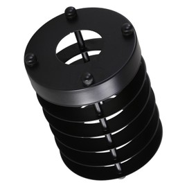 EFINEHOME Replacement Lofe Minimalist Art Industrial Vintage Style Black Hanging Pendant Light Fixture Metal Wire Cage Lamp Guard Cylinder Lampshades Ceiling Fan Light Bulb Covers (2, Black)