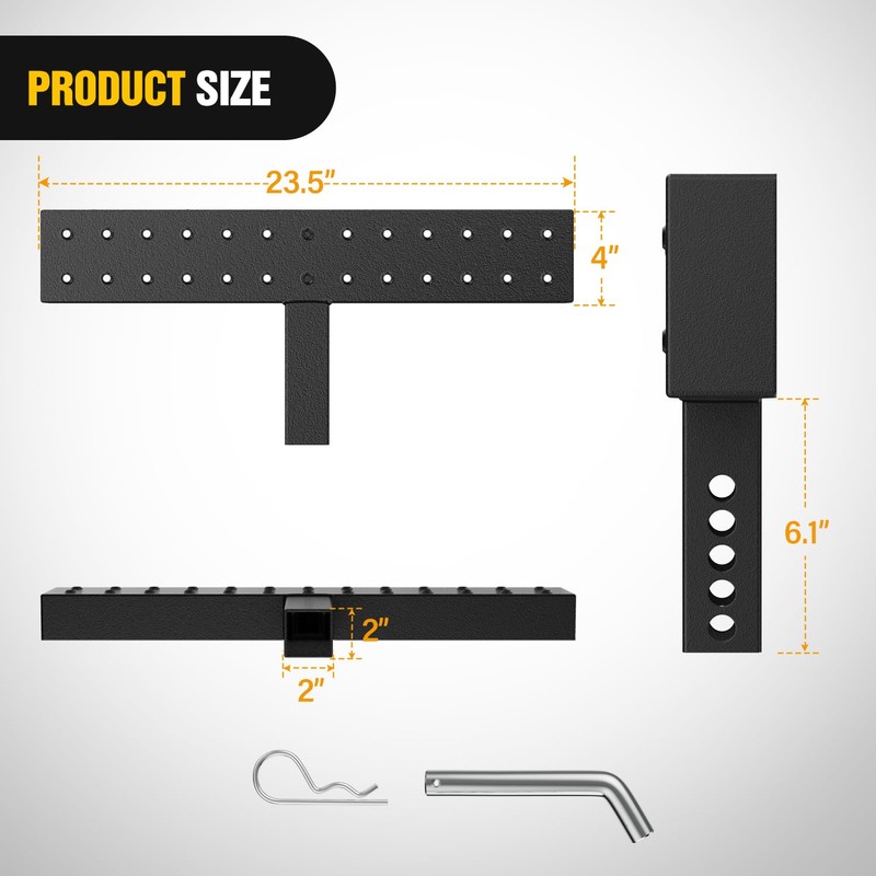 Nilight Hitch Step with 2" Hitch Receiver Rear Bumper Guard