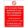 SECO"DO NOT Enter Premises", 150x200mm Semi-Rigid Plastic Sign, Red/White