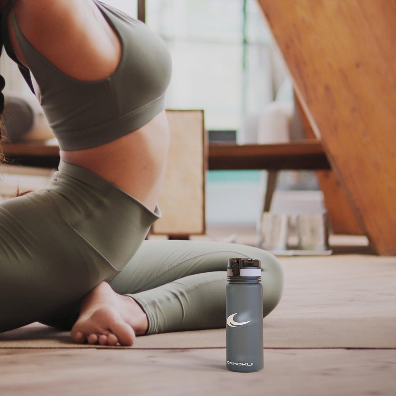 Daikoku Sports Water Bottle, Size 500 ml, BPA-Free, Colour: Grey