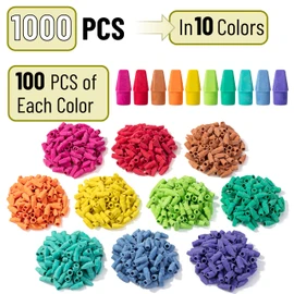 Mr. Pen- Pencil Erasers Toppers, 1000 Pack, Colorful, Latex Free, No Smudge, Mr Pen Erasers for Pencils
