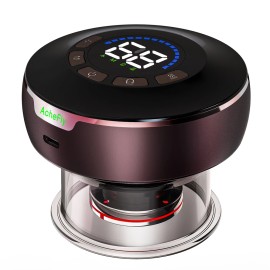Brand New Red Light Venteuse Terapia Hijama Vacuum Heated EMS Vibration Cupping Machine for Home UseColor: Rose Red