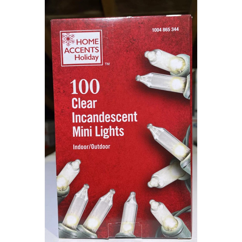 Home Accents Holiday 100 Clear Incandescent Mini Lights