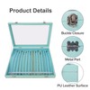 BesyPro Clear Lid Necklace Storage Box - Women Anti-Tangle 15