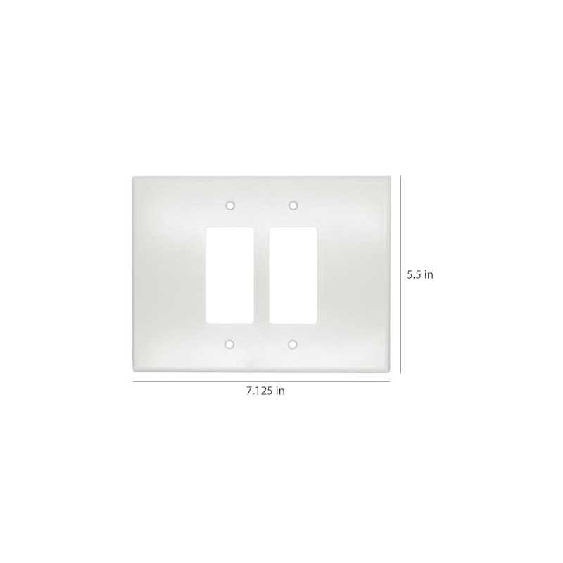 Jumbo Over Sized Wall Plate, Polycarbonate, Paintable Switch or Outlet