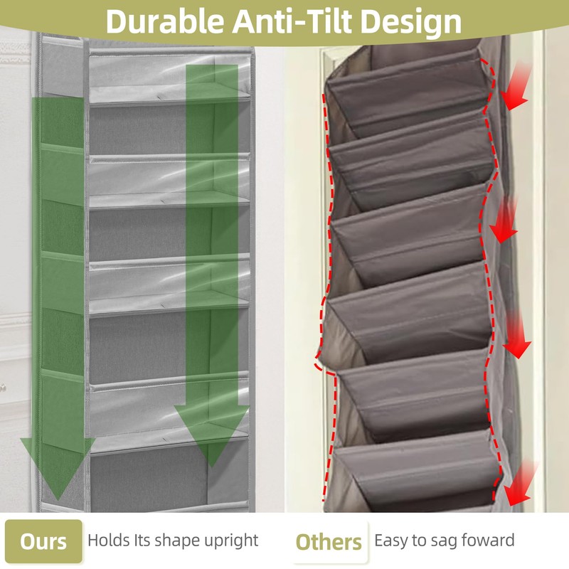 STORAGEIDEAS Over Door Organizer with 6 Extra Large Pockets 12