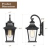 Emliviar Outdoor Porch Light, Modern Outside Wall Light Fixture for