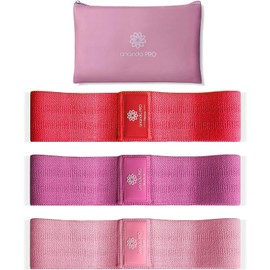 Ananda PRO| Set de 3 Bandas de Resistencia de Tela Premium, Ligas de Ejercicio, Resistance Bands, Hip Bands Ideales para casa, Gym, Yoga, Workout, Pilates, Crossfit, rehabilitación, piernas y glúteos