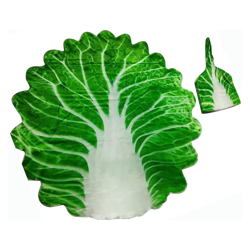 Baby Blanket with Hat Simulation Cabbage Flannel Baby Blanket Nap