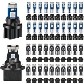 BBTO 40 Set T5 T10 LED Bulbs Dash Lights with Twist Socket Instrument Dashboard Light LED Bulbs for Interior Car Lights Dashboard Instrument Panel Gauge Cluster Indicator Map Dome Light (Blue)