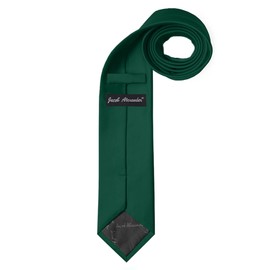 Jacob Alexander Solid Color Men's Regular Tie - Forest Green