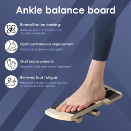 Ankle Stability Trainer Balance Board - 360° Wobble Board for Physical Therapy, Injury Recovery & Core Strength - Non-Slip Surface Supports 300 lbs - Ideal for Athletes, Seniors & Home Gym