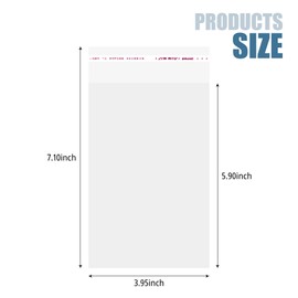 SimautHawk 200 Pcs 3.95 inches*5.9 inches Transparent Sealing Bags, Plastic Bags, Candy Bags, for Party Favors, Cookies (200)