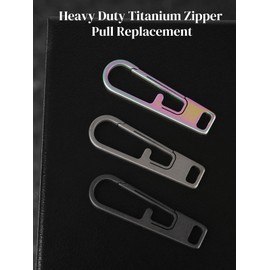 VIPERADE VAT1 Heavy Duty Titanium Zipper Pulls Replacement, Universal Zipper Pull Tab Repair Kit for Jackets, Coats, Suitcases, Luggage, Backpacks, Handbags and EDC Pouches