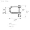com-four® 10 x Shackles D-Shape - Carabiner Shackle Small with
