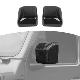 RT-TCZ for Jeep JL Side Mirror Cover Trim Carbon Fiber for Jeep Wrangler JL JLU Gladiator JT 2018-2024 Carbon Fiber Exterior Accessories 2pcs