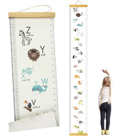 Height Chart for Kids, Kids Height Wall Chart, Baby Height Growth Chart Wall Hanging Measuring Ruler for Baby Girls Boys Toddler Bedroom Nursery (200cm X 20cm)
