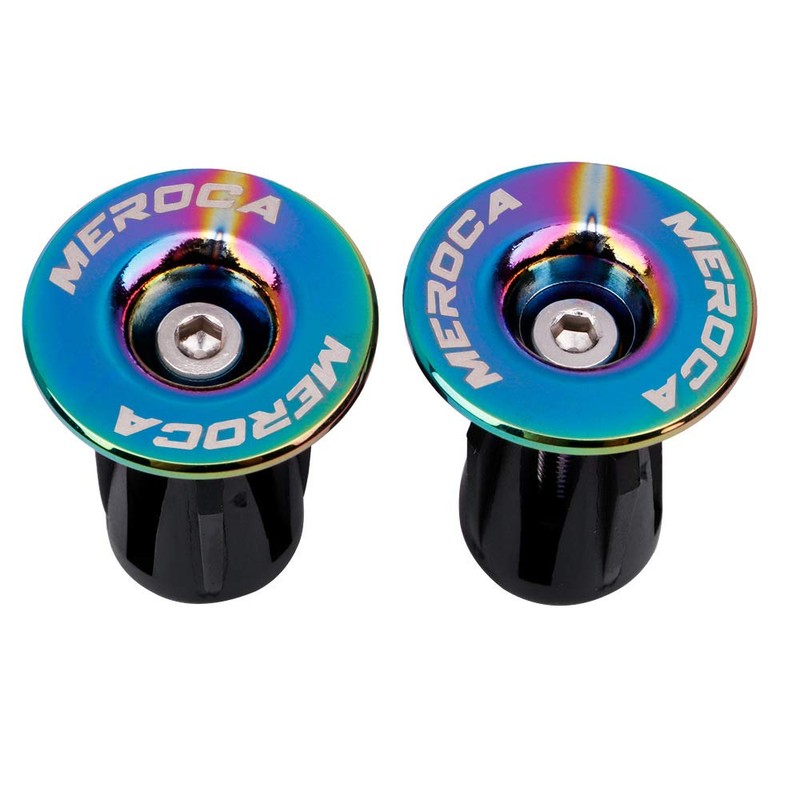 1 Pair Aluminum Bike Handlebar End Plugs, Expanding Locking Bar