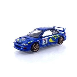TrueScale Miniatures MINI GT 1/64 Subaru Impreza WRC97 Larry Sanremo 1997 Winner Car #3 (Left Handle) Finished Product