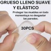 Generic 30pzs Topes Para Puertas Silicona Silenciar Protector Pared