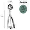 Cookie Scoop for Baking,Medium Size 18/8 Stainless Steel Durable Cupcake