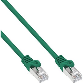 InLine® Patch cord, InLine®, S-FTP, Cat. 5e, green, 15m