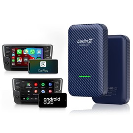 Carlinkit 4.0 2025 Wireless Carplay Android Auto Adapter for OEM Wired CarPlay Cars, Supports OTA Upgrade-2 in 1, 5Ghz WiFi, Wired to Wireless for a Seamless Transition to Wireless Connectivity.