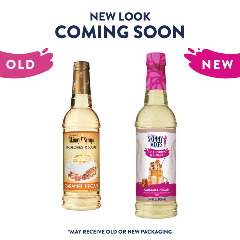 Jordan's Skinny Mixes Syrups Sugar Free Coffee Syrup, Caramel Pecan