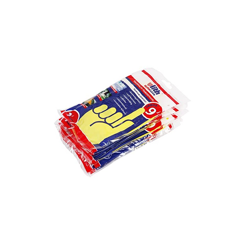 K144 Rubber Latex Gloves Various Sizes V1 (L)