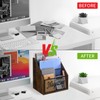 YINMIT Magazine Holder, Stepped 3 Tier Magazine Rack Floor, Magazine