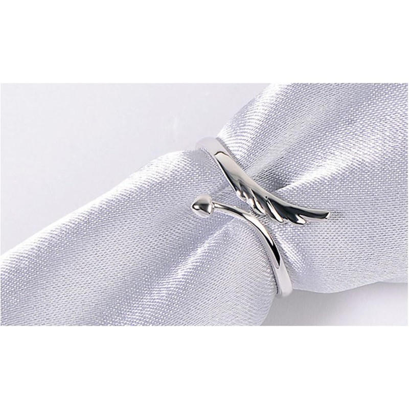 925 sterling silver ring with angel , adjustable