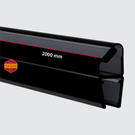 Gedotec Magnetdichtung für Duschtüren | Dichtung mit Magnet SCHWARZ | Duschdichtung 180 Grad | Glasstärke 6-8 mm | 200 cm | Magnetduschdichtung PVC | Wasserabweisprofil für Duschtrennwandsysteme
