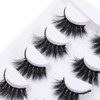 5 Pairs 20mm White and Black False Eyelashes with White