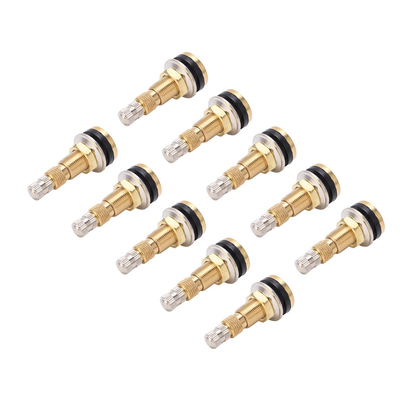 10pcs Air Liquid Tubeless Tire Valve Stem Brass 1 7/8in