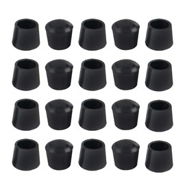 Chair Leg Floor Protectors,20mm 3/4 Inch Anti Slip Rubber Table Chair Leg Caps,Black, Fit Round Diameter 0.74"~0.79", 20 Pack