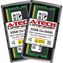 A-Tech 32GB Kit (2x16GB) RAM for HP EliteBook 845 G11, 865 G11 Laptop PC | DDR5 5600MHz PC5-44800 SODIMM 1.1V 262-Pin Non-ECC SO-DIMM Memory Upgrade