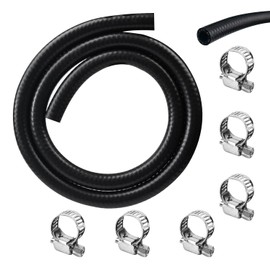 Fuel Hose 8 mm/3 Metres, 7 Pieces Hose Clamps, Petrol Hose, Fuel Line, Petrol Hose for Lawn Mower, for Small Engines, Moto, Car