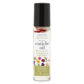 Cuccio Naturale Roll-On Cuticle Oil – Hawthorn & Wild Daisy Scent, 0.31 Fl Oz Travel Rollerball – Revitalizing Cold-Pressed Oils for Dry Cuticles, Nourishing Hydration with Real Flowers & Botanicals
