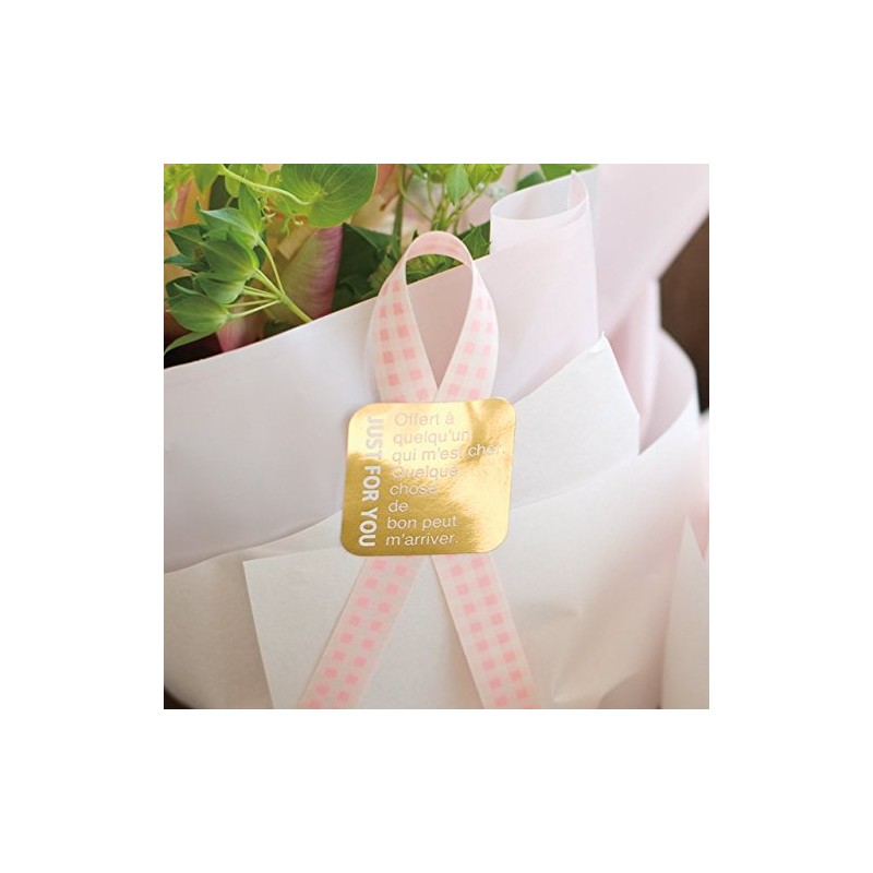 JF-1RS Square Gold Roll Gift Stickers (500 Sheets)