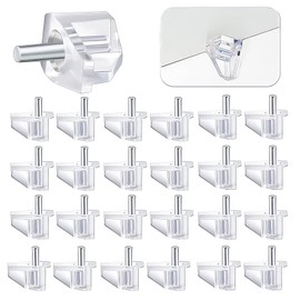 EASONGEE 5mm Shelf Support Pegs, 50pcs Cabinet Shelf Pins, Cupboard Shelf Pegs, Plastic Replacement Peg Cabinet Shelf Supports Pins for Kitchen Furniture Shelf Holder Book Shelves Bookcase