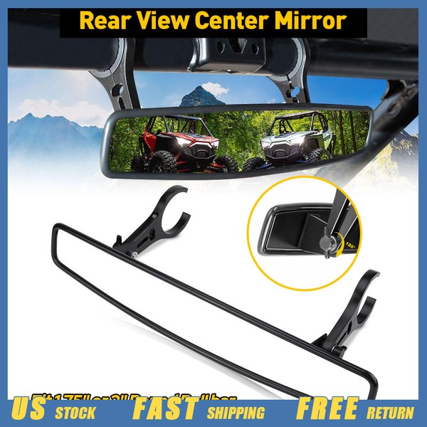 Unbranded UTV 1.75"-2" Rear View Center Mirror Round Bar for