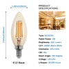 2W Candelabra Led Bulbs, Dimmable E12 Chandelier Light Bulbs, 2200K,