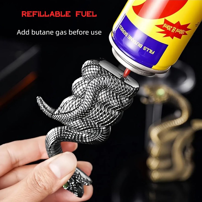 NINSI Butane Torch Lighter, Snake Lighter with Red Jet Flame,