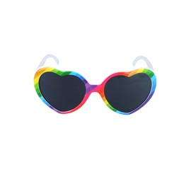 HENBRANDT Heart Shape Rainbow Gay Pride Sunglasses UV400