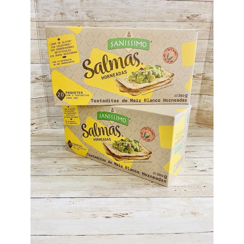 sanissimo 4x Salmas Horneadas Baked Corn Crackers Sanissimo pack of