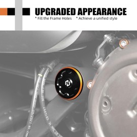 NICECNC Orange Swingarm Hole Plugs Frame Hole Covers Compatible with Harley Sportster S RH1250S 2021-2024, Replacement for 47400133