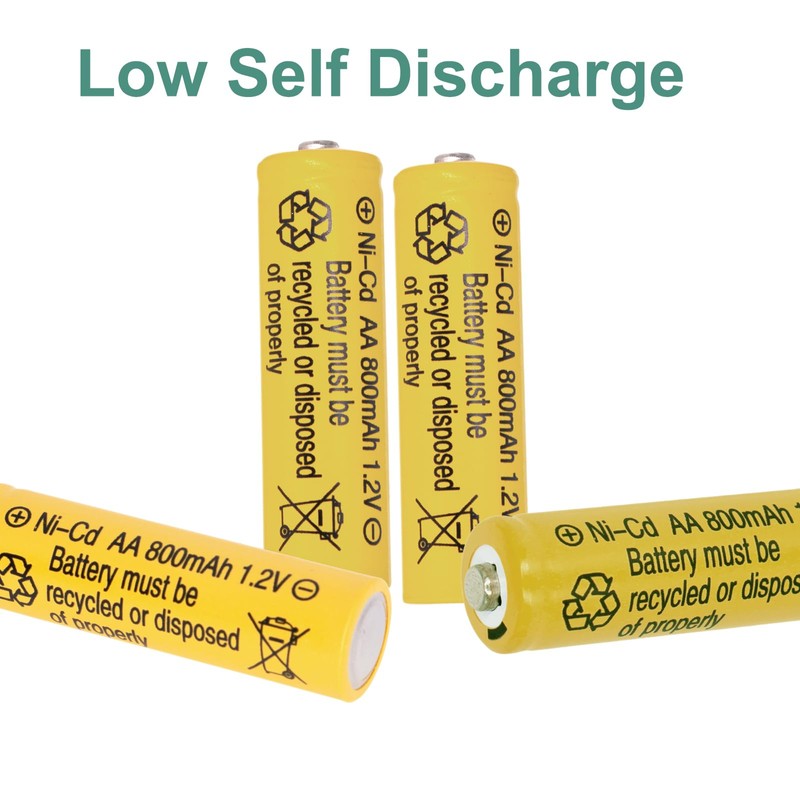 12 Packs 1.2V 800mAh NI-CD AA Rechargeable Batteries for Garden