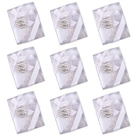 RJWKAZ Metal Cross Bookmarks Bookmark Favors Book Lovers Wedding Favors with Gift Boxed Silver Pack of 9